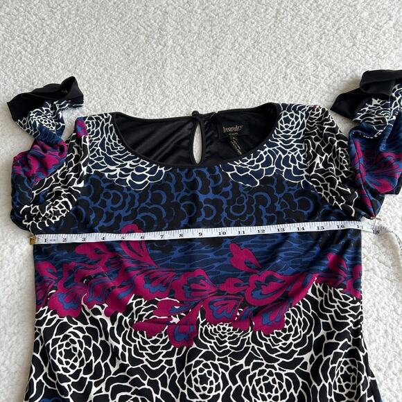 Laundry by Shelli Segal 3/4 Sleeve Printed Multicolor Dress Women's Size Small - Picture 3 of 9